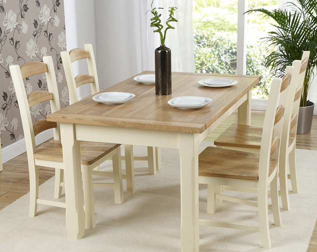 Windle Ash Dining Table 150cm plus 6 Chairs - Click Image to Close